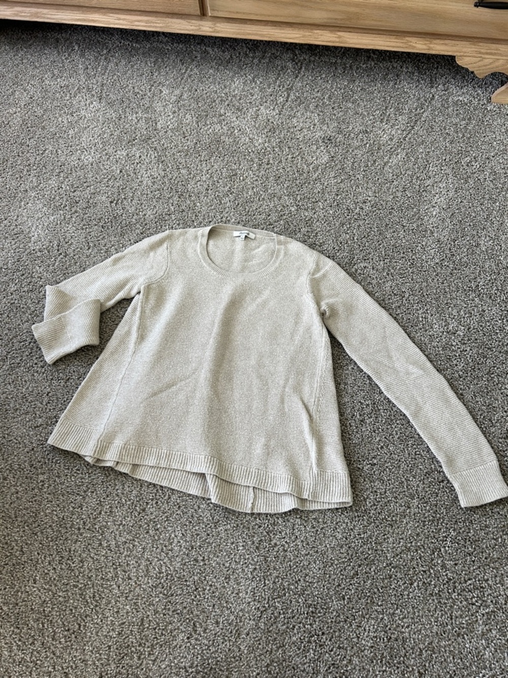 Madewell Cream Scoop Neck Knit Sweater